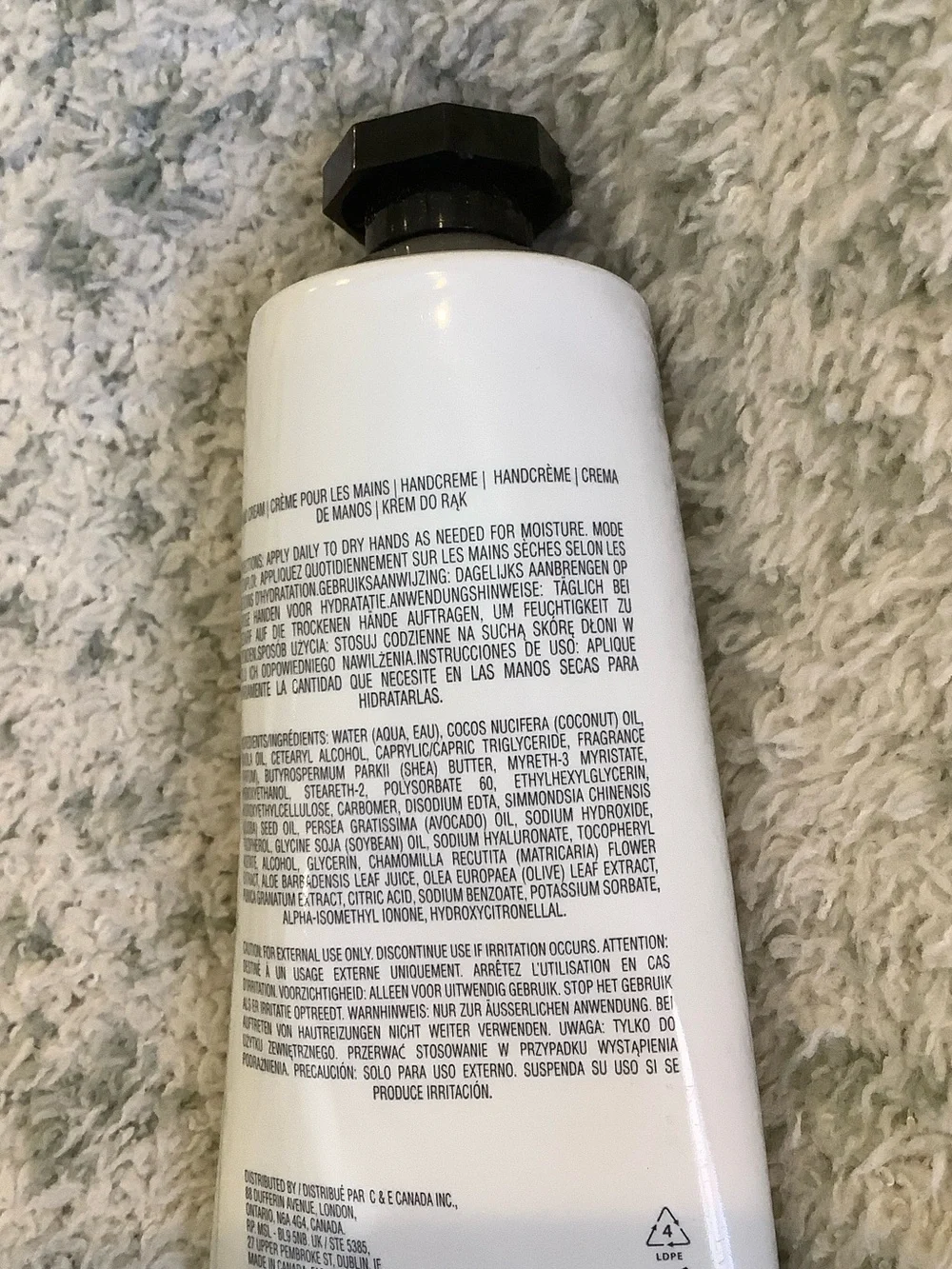 Crabtree & Evelyn Scented Vanilla & Shea Butter Hand Therapy Hand Cream NWT 3.5